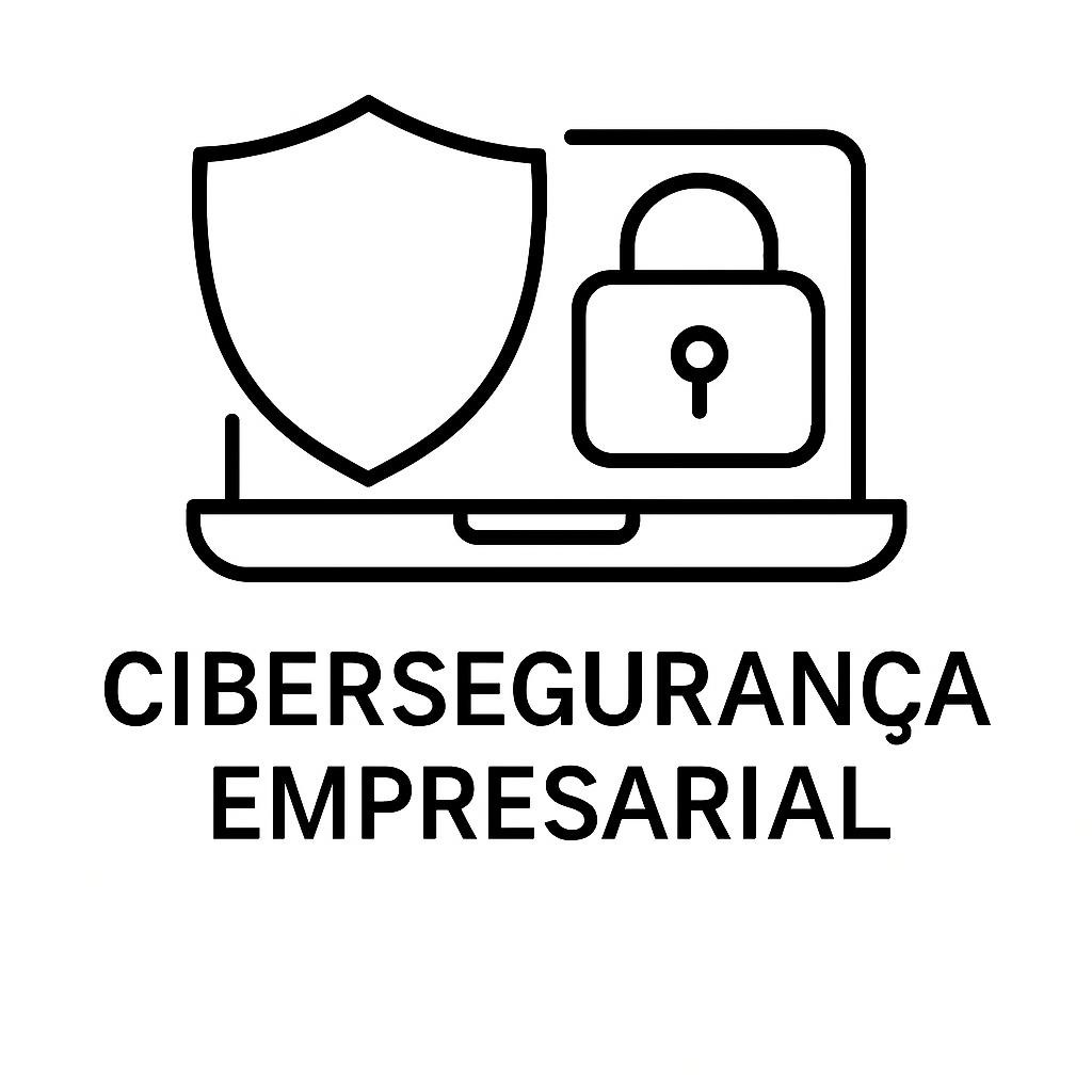 converter a imagem de ícone minimalista claro e moderno representando cibersegurança empresarial para preto e branco, mantendo o estilo profissional e limpo igual às outras imagens do mesmo bloco