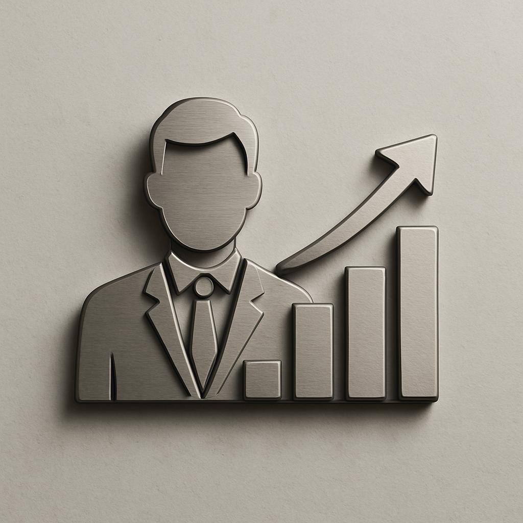 modern, professional, and innovative icon representing entrepreneurship or business success